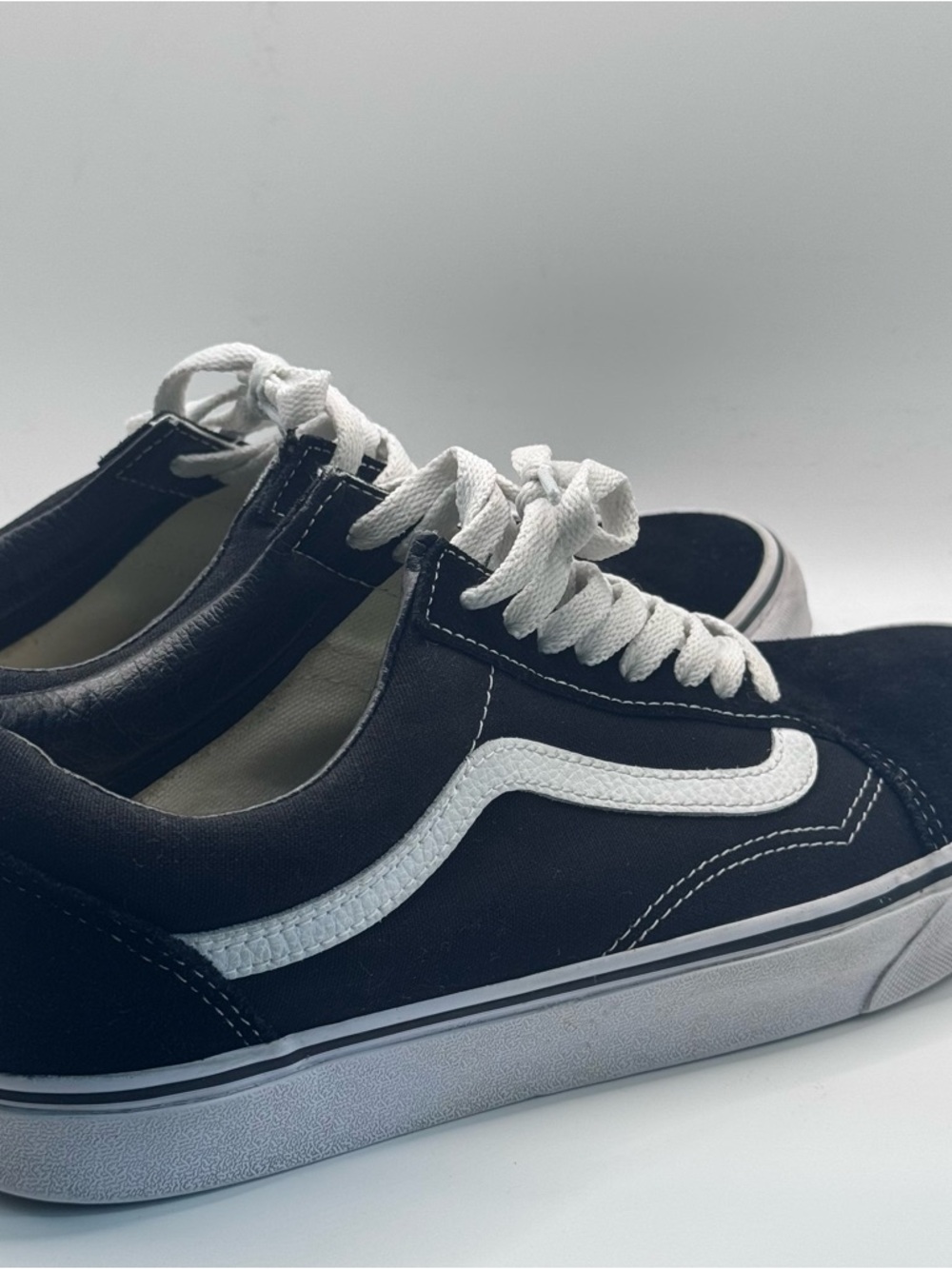 VANS Off The Wall Old Skool Black/White Casual Shoes Sneakers Unisex Sz M9.5 W11 - Picture 3 of 12